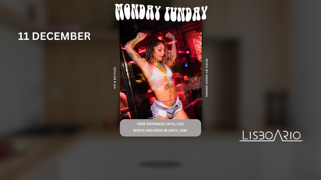 Cartel del evento MondayFunday - Free until 1:30 | Shots & Beer 1€ until 1am