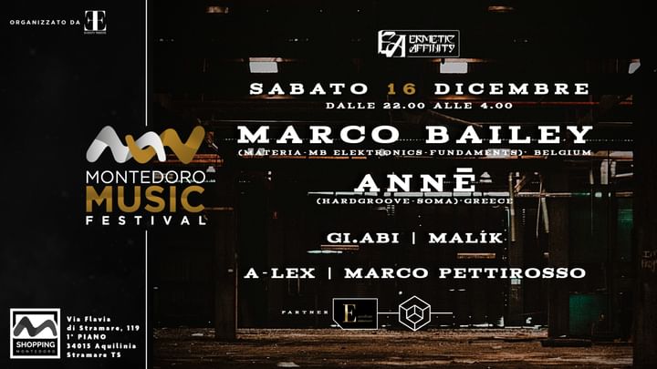 Cover for event: Montedoro Music Festival w/ Ermetic Affinity present: Marco Bailey & Annē
