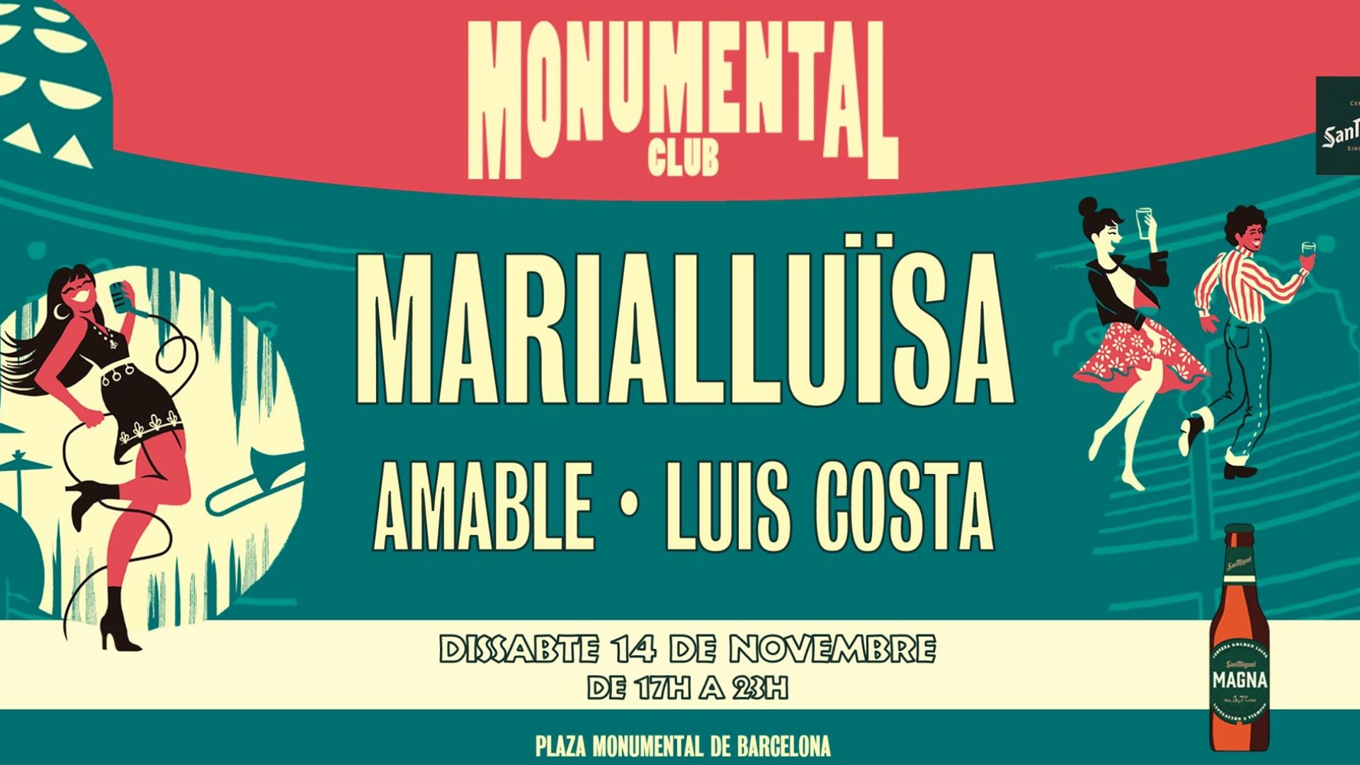 Monumental Club - 14 de noviembre: Marialluïsa + Amable + Luis Costa image