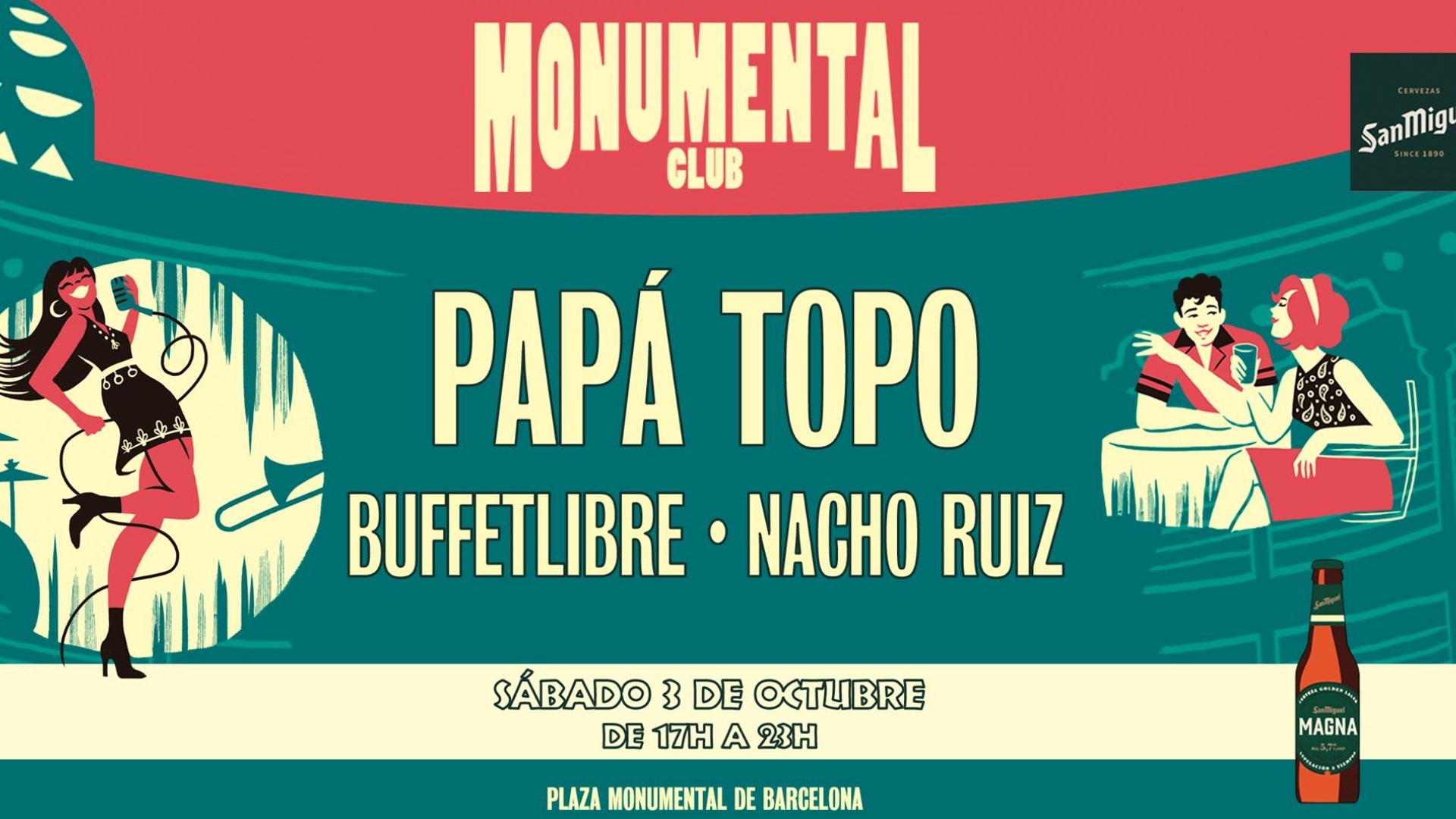 Monumental Club - 3 de octubre: Papá Topo + Buffetlibre + Nacho Ruiz image
