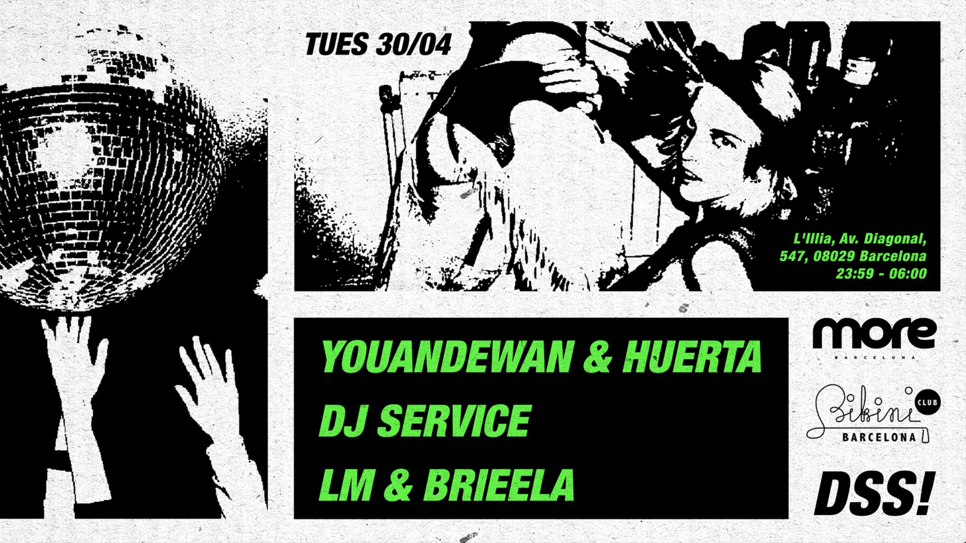 more pres. Dance Shake Swing! "b2b night" w/ Youandewan & Huerta, DJ Service, LM & Brieela image