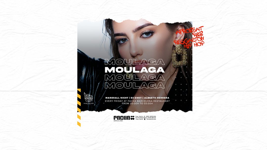 Cartel del evento MOULAGA at Pacha Barcelona