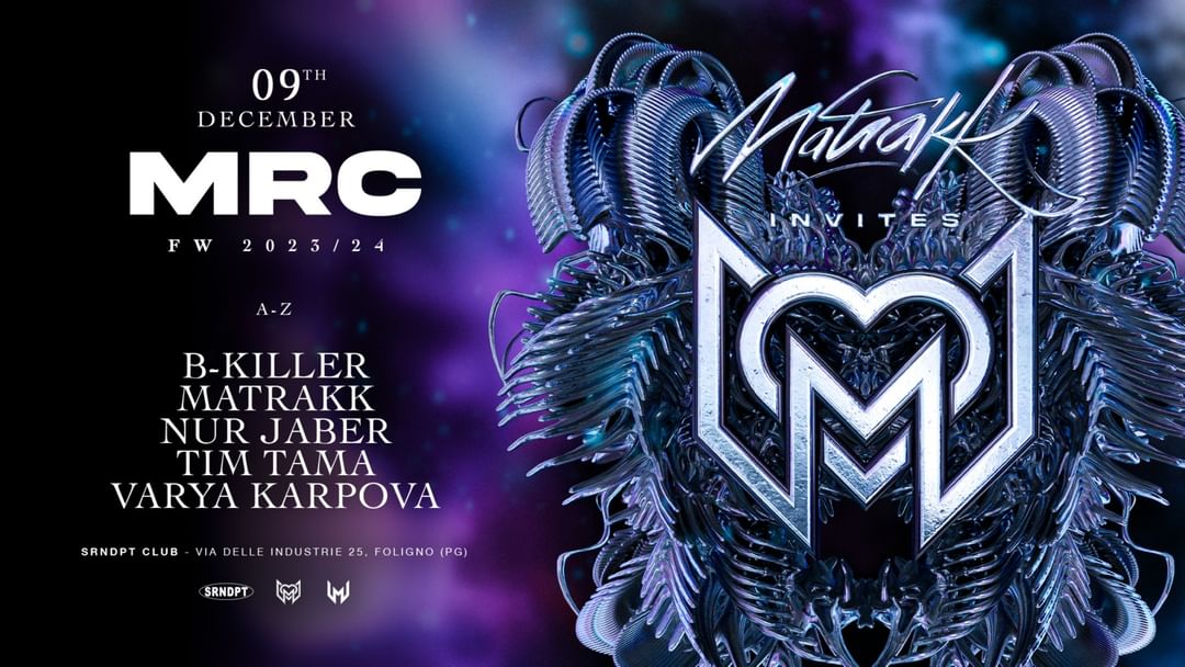 Cartel del evento MRC f/w 23/24 "MATRAKK invites"