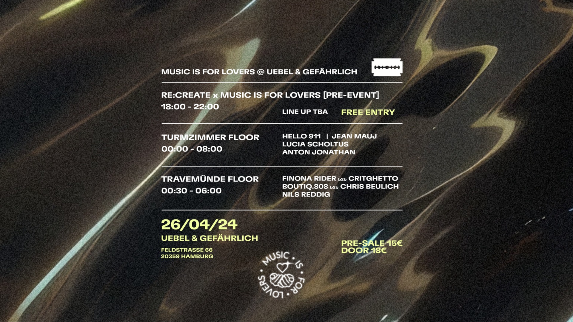 Music is for Lovers @ Uebel & Gefährlich