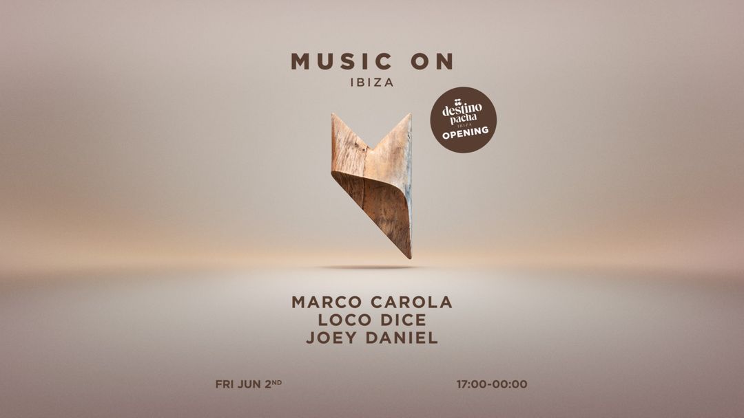 Cartell de l'esdeveniment Music On Destino Opening Party