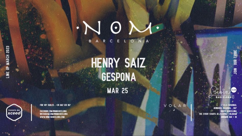 Capa do evento NOM pres: Henry Saiz, Gespona