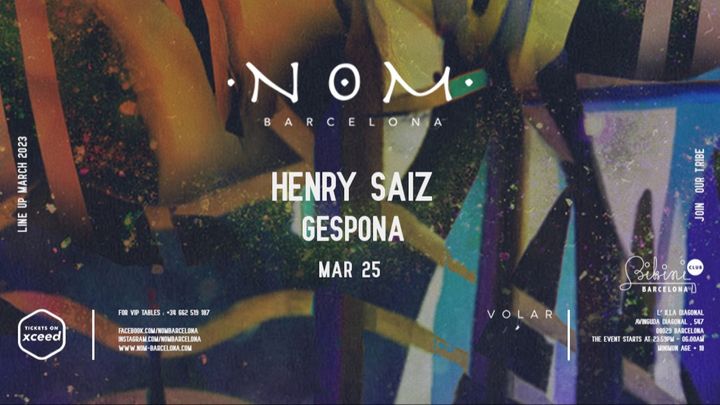 Cover for event: NOM pres: Henry Saiz, Gespona