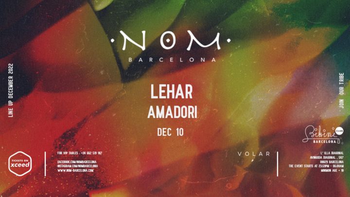 Cover for event: N O M pres: Lehar, Amadori