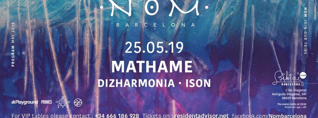 N O M pres: Mathame, Dizharmonia , Ison-Eventplakat