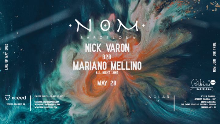 Cover for event: N O M pres: Nick Varon b2b Mariano Mellino ( All Night Long )