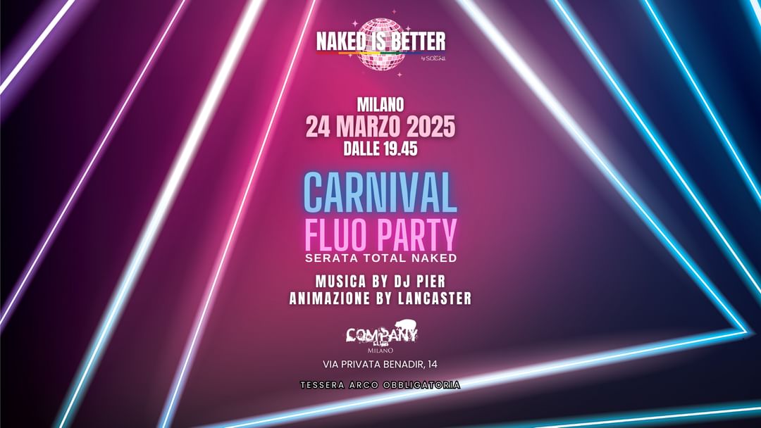 Cartell de l'esdeveniment NAKED is BETTER | Fluo Party