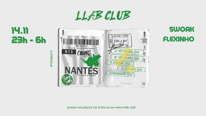 Cover for event: NANTES LLAB CLUB : Back on THURSDAY !