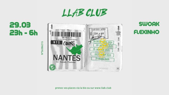 Cover for event: NANTES LLAB CLUB : La soirée de la ville !