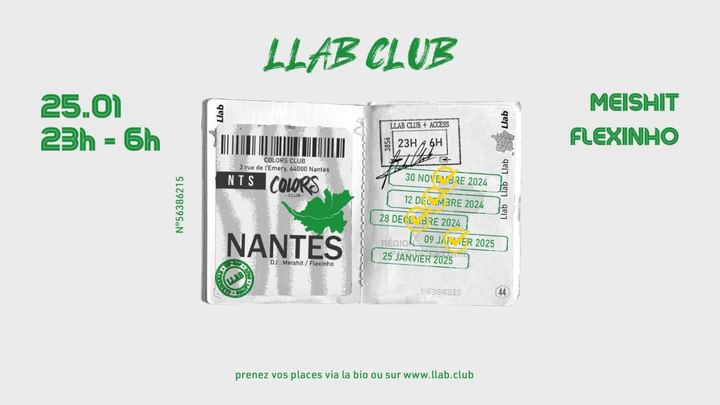 Cover for event: NANTES LLAB CLUB : La soirée de la ville !