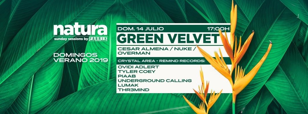 Copertina evento Natura Sunday con Green Velvet
