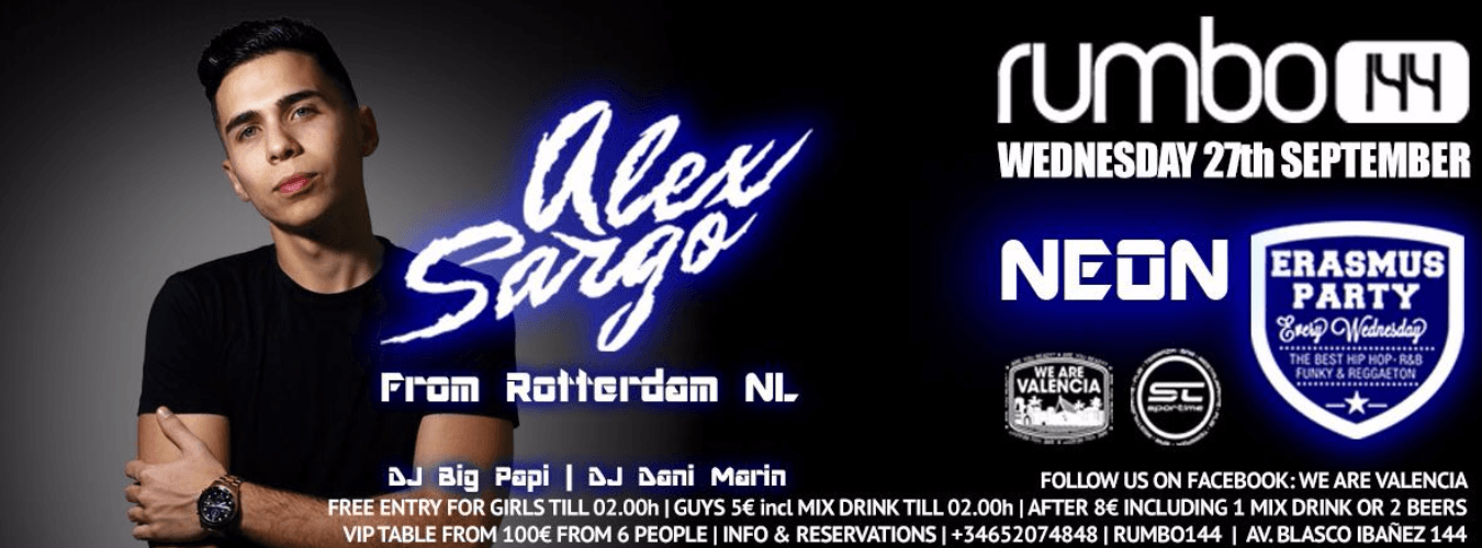Neon Erasmus Party with Alex Sargo (NL) image