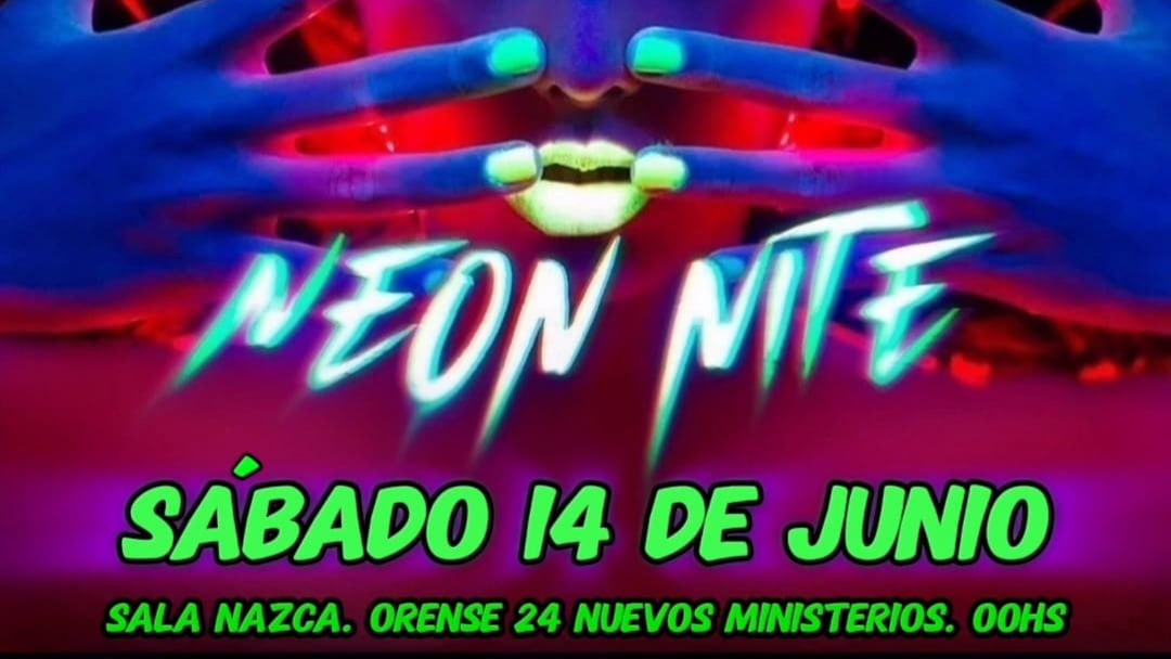 Cartel del evento NEON NIGHT!!  El boliche de Madrid EN CASA B2B Panda ATR & Camila en Júpiter.