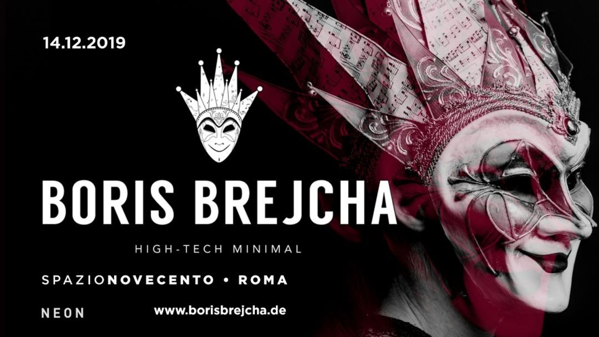 Neon presents Boris Brejcha at Spazio Novecento