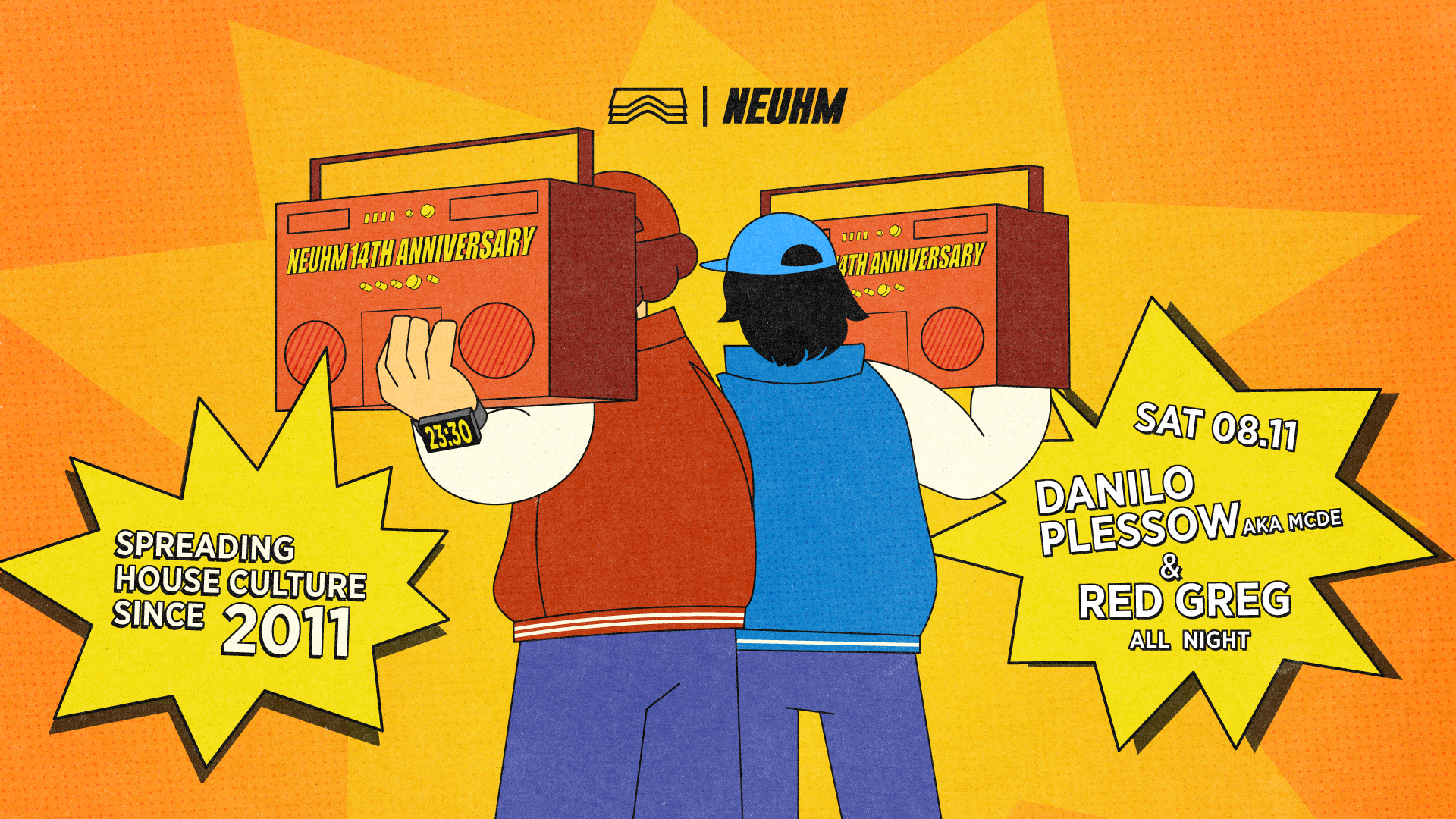 NEUHM 14th Anniversary • Danilo Plessow (MCDE) & Red Greg all night long image