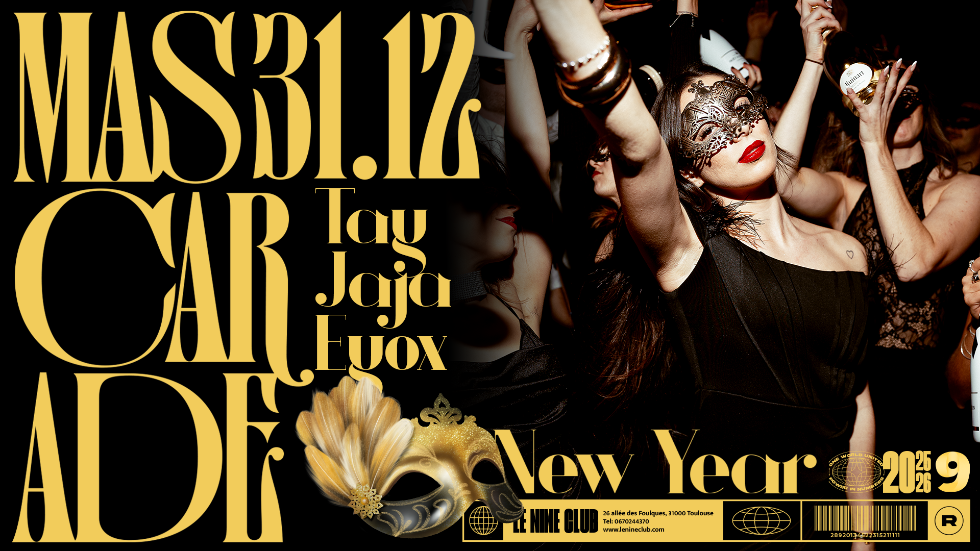 NEW YEAR 2025 - MASCARADE - MERCREDI 31 DÉCEMBRE  image