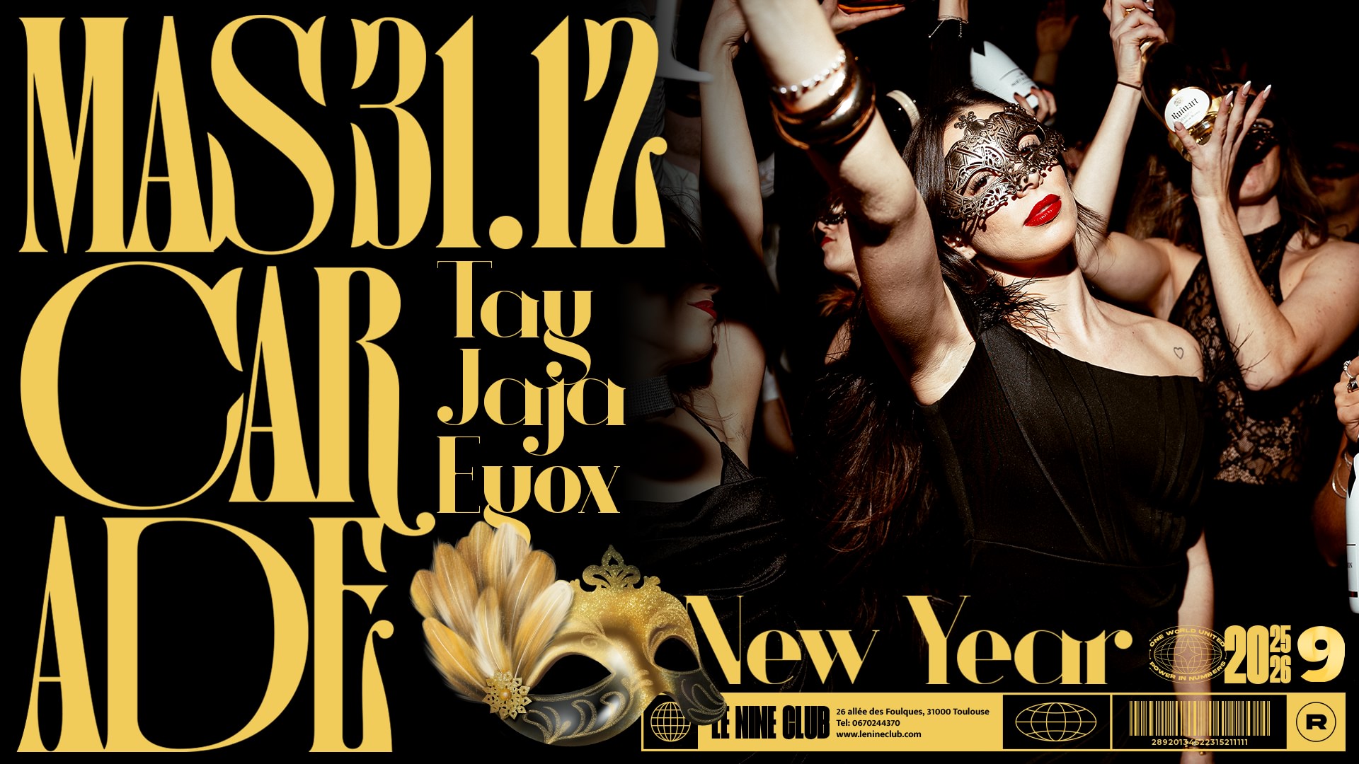 NEW YEAR 2025 - MASCARADE - MERCREDI 31 DÉCEMBRE