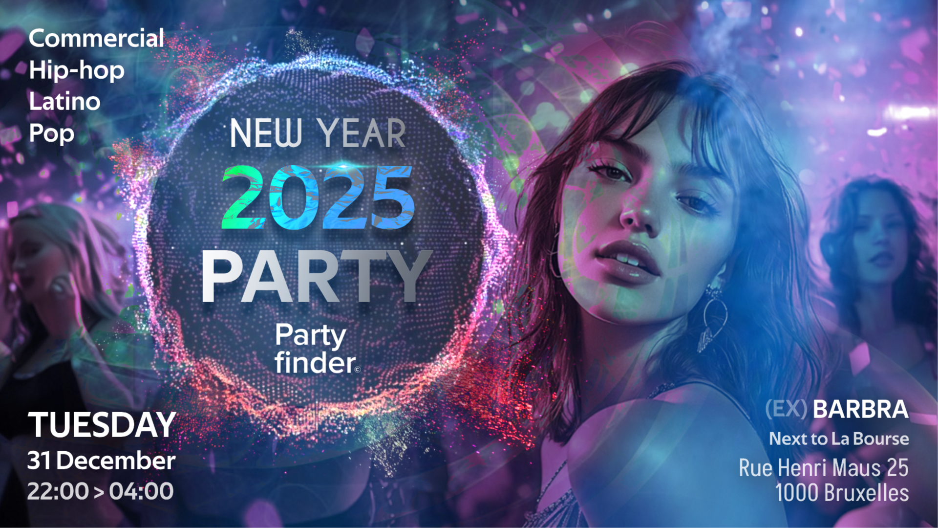 New Year's Eve 2025 | By PartyFinder | Ex-Barbra Brussels - 31/12