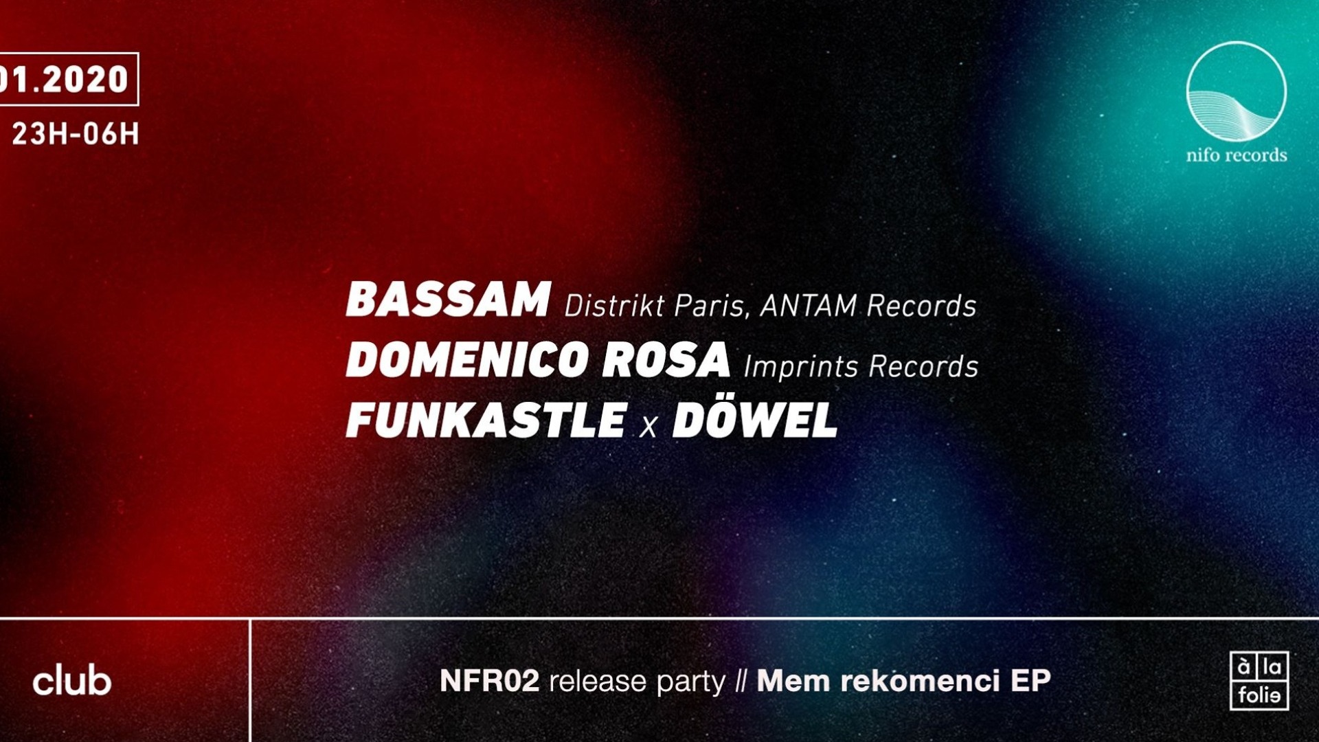 nifo records release party w/ Bassam & Domenico Rosa image
