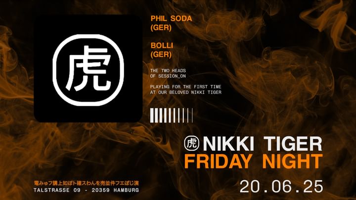Cover for event: Nikki Tiger Friday presents Phil Soda & Bolli