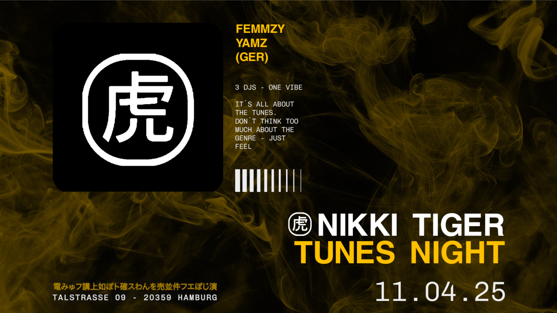 Nikki Tiger Friday presents Tunes Night image