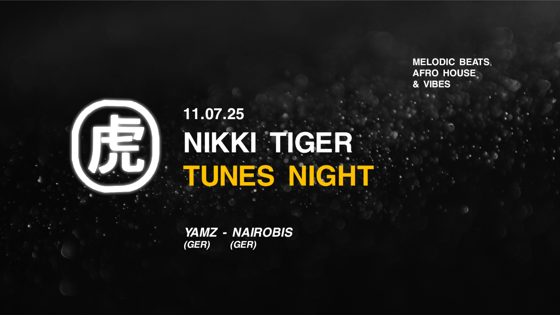 Nikki Tiger Friday presents Tunes Night image