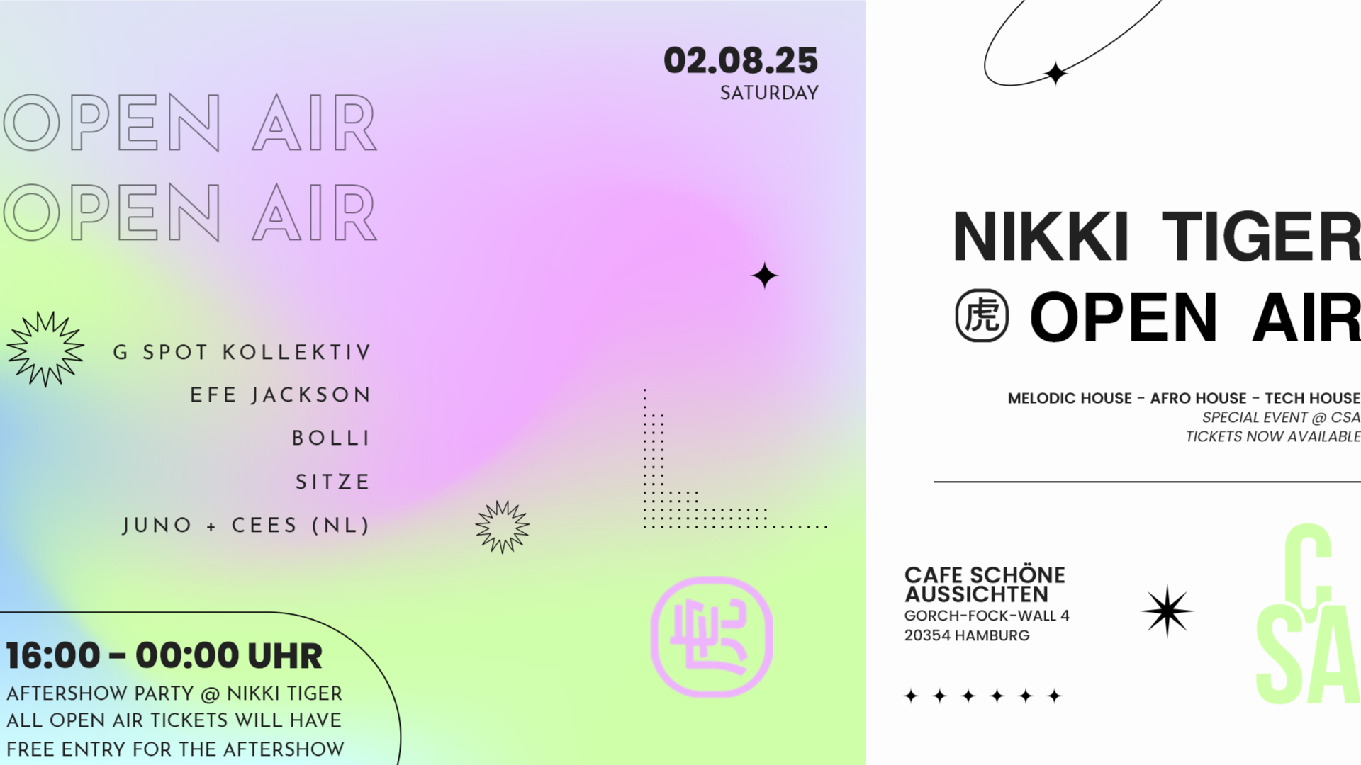 Nikki Tiger Open Air @ Cafe Schöne Aussichten image