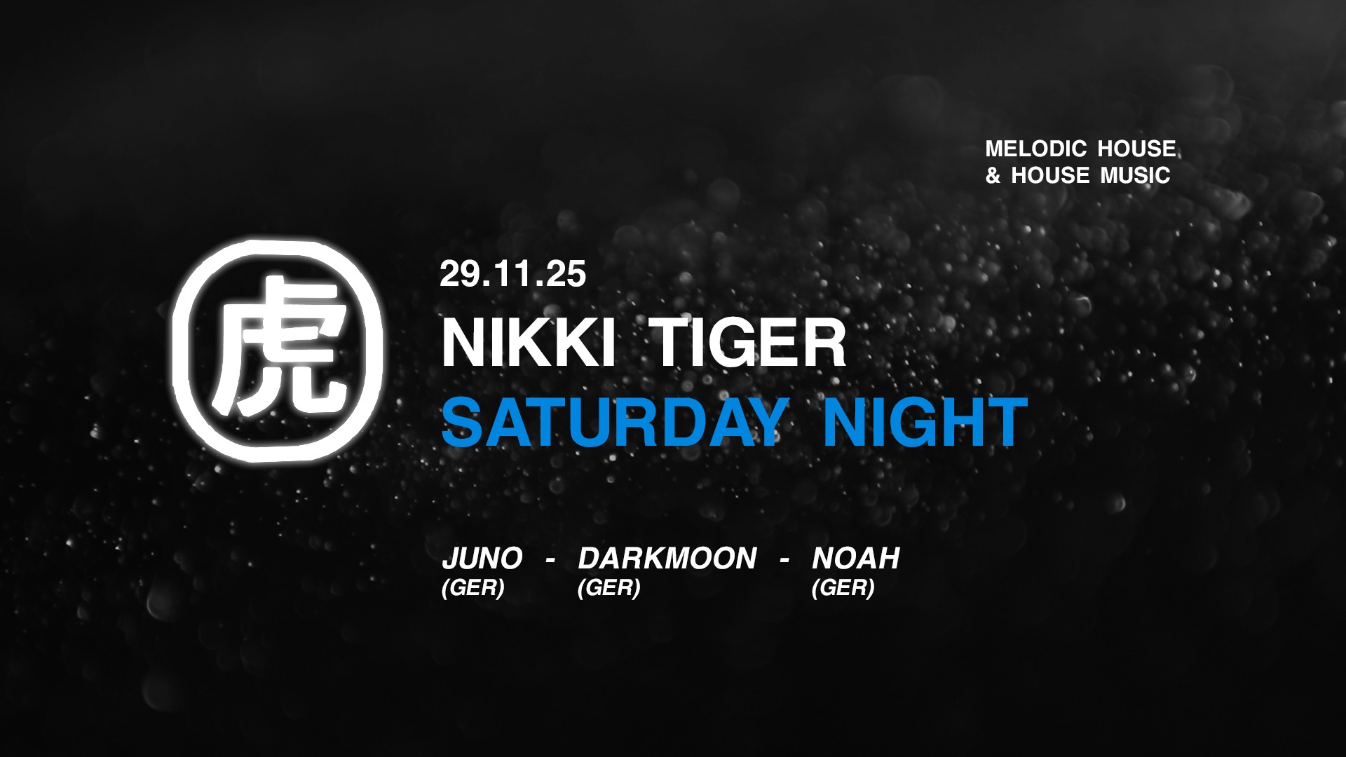 Nikki Tiger Saturday presents Juno, Darkmoon & Noah image