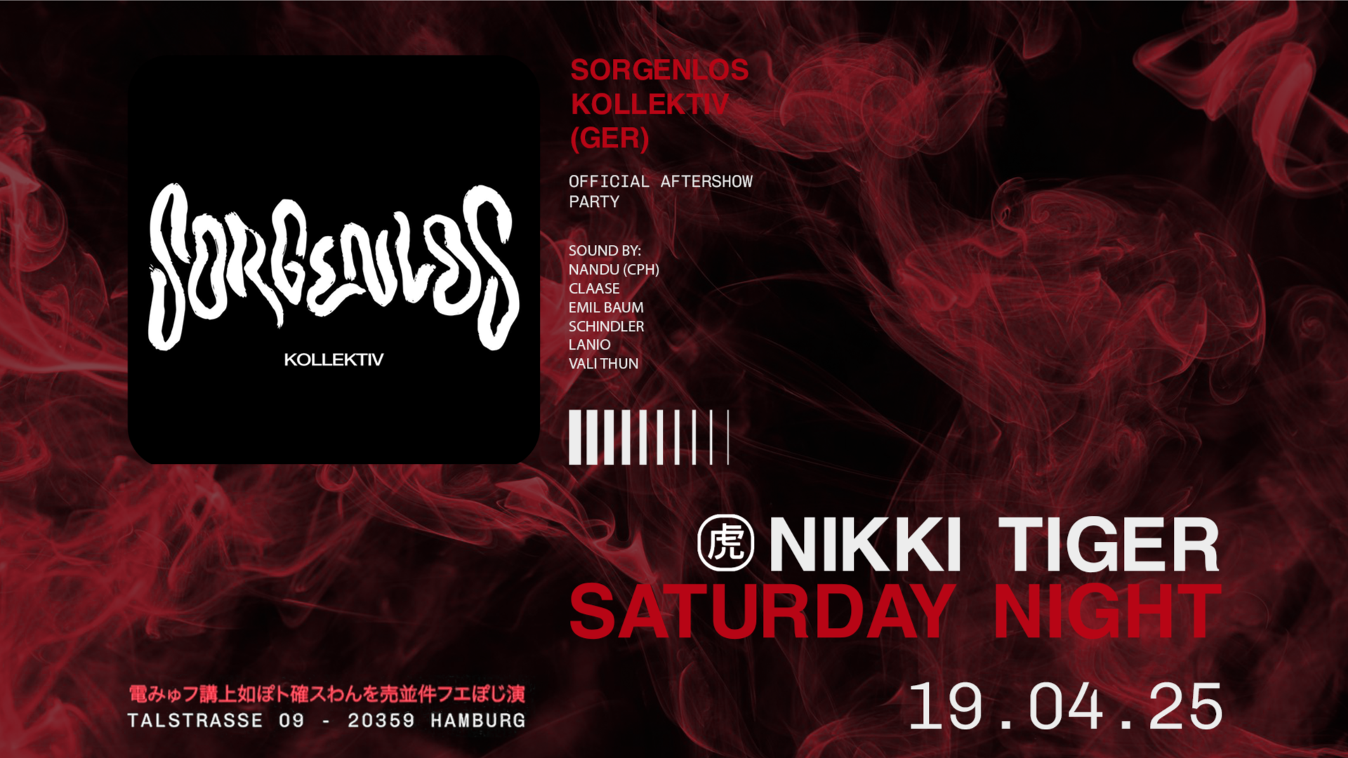Nikki Tiger Saturday presents Sorgenlos.Kollektiv
