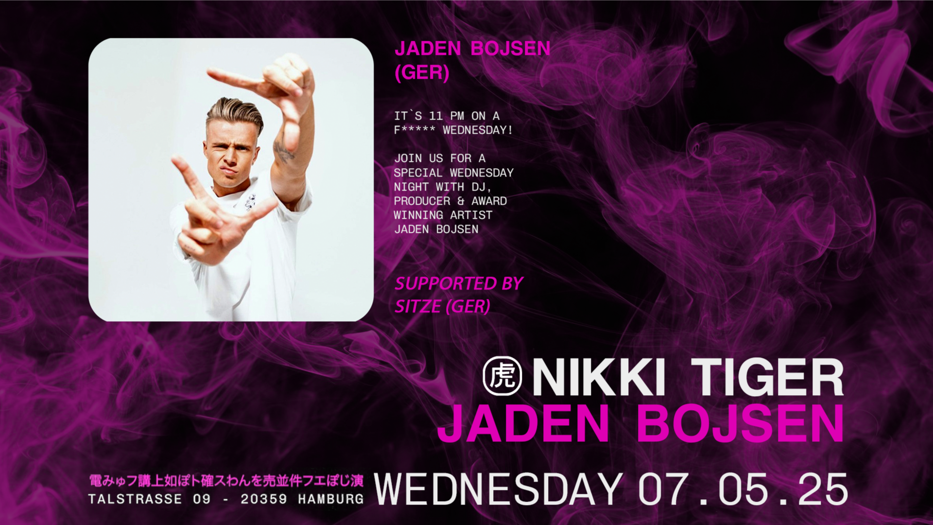 Nikki Tiger Wednesday presents Jaden Bojsen image