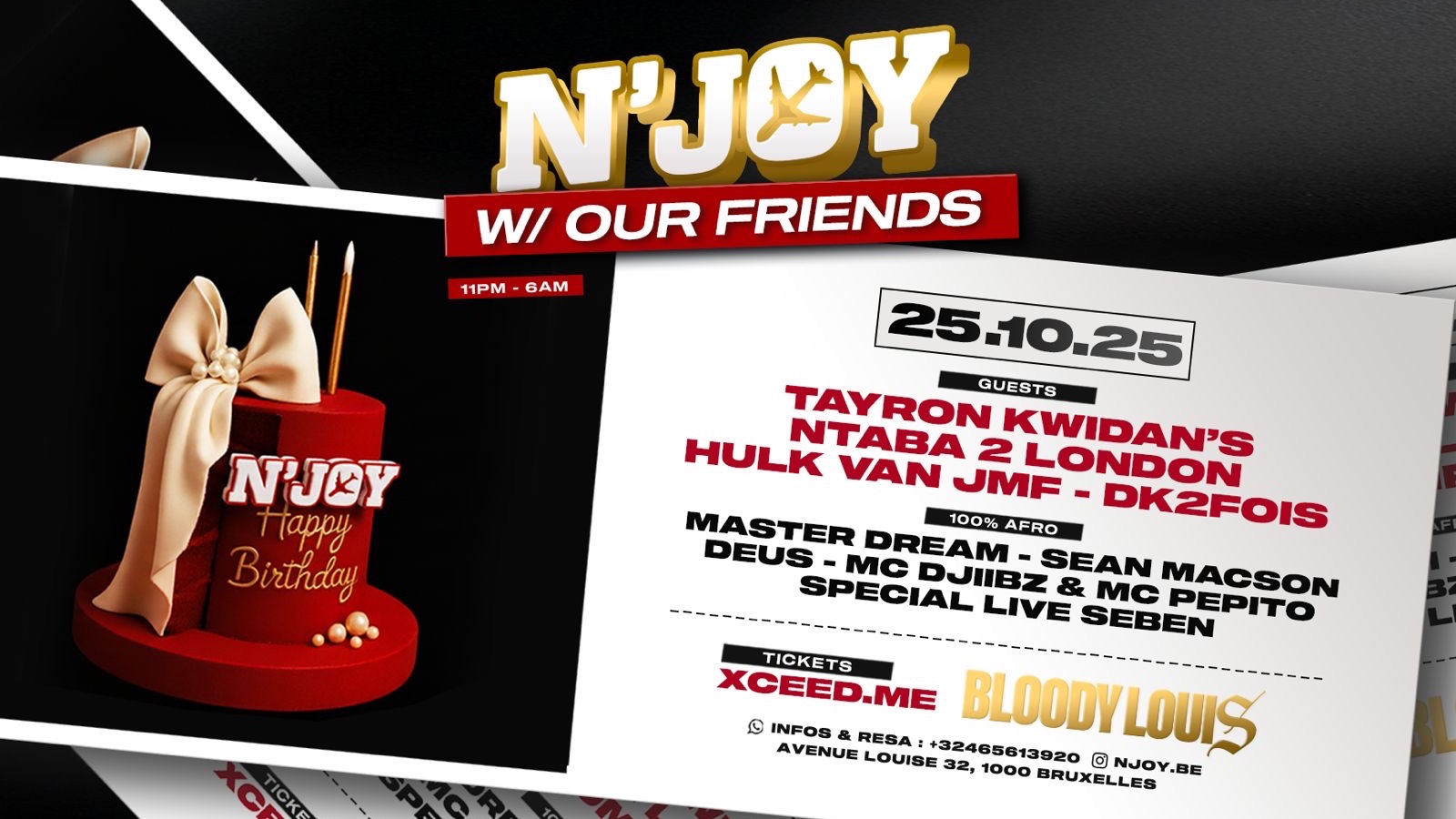 N’JOY BIRTHDAY W/ TAYRON, NTABA, Hulk, DK2Fois image