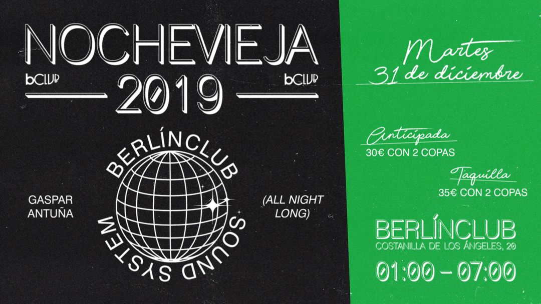 Couverture de l'événement Nochevieja 2019 en berlinClub