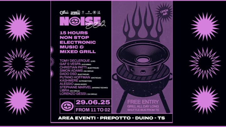 Cover for event: NOISE BBQ – 15 HOURS NON STOP Mixed Grill & Electronic Music