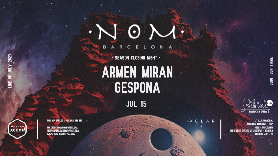 NOM pres: Armen Miran, Gespona · Season Closing Night · image