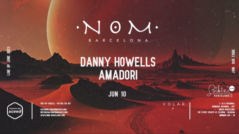 Cartell de l'esdeveniment NOM pres: Danny Howells, Amadori