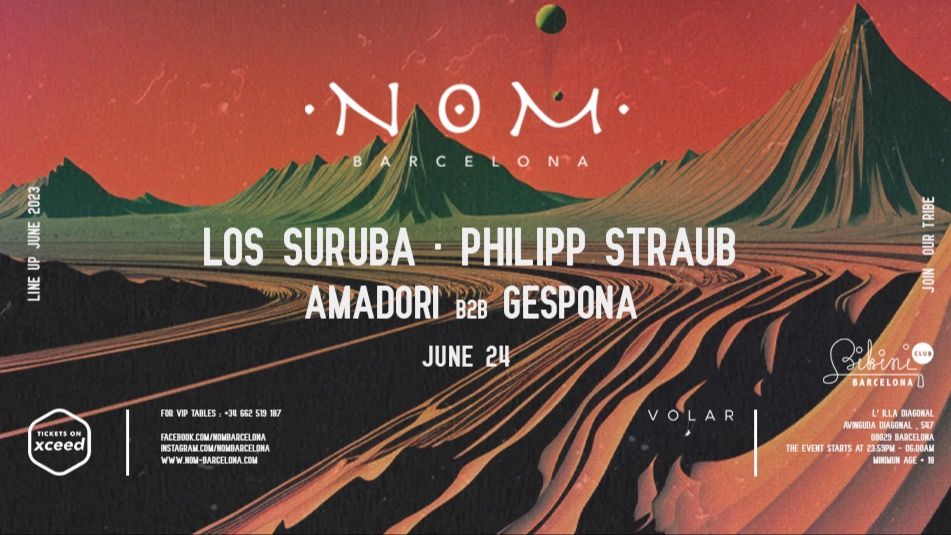 Couverture de l'événement NOM pres: Los Suruba, Philipp Straub, Amadori b2b Gespona