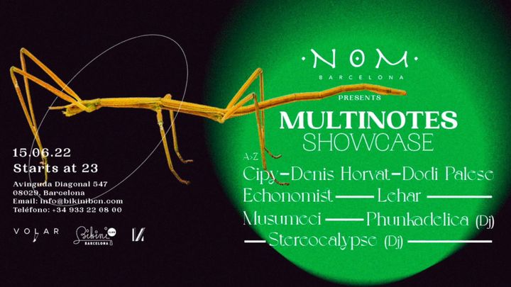 Cover for event: NOM Pres MULTINOTES Off Showcase