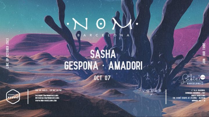 Cover for event: NOM pres: Sasha, Gespona, Amadori