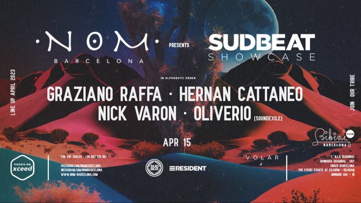 Cover for event: NOM pres SUDBEAT Showcase: Graziano Raffa, Hernan Cattaneo, Nick Varon, Oliverio
