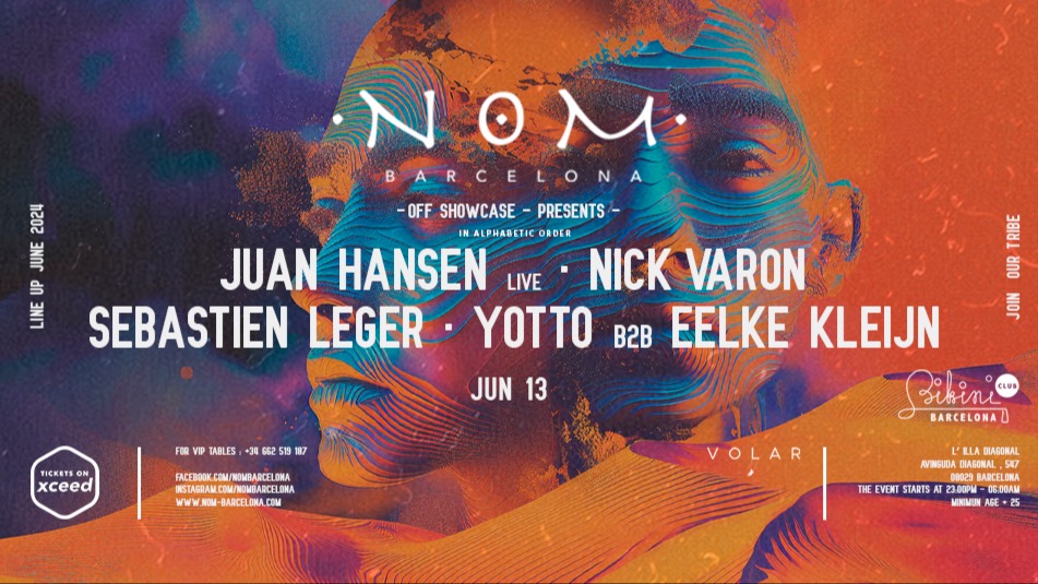 NOM Showcase pres. Juan Hansen (Live), Nick Varon, Sebastien Leger, Yotto b2b Eelke Kleijn