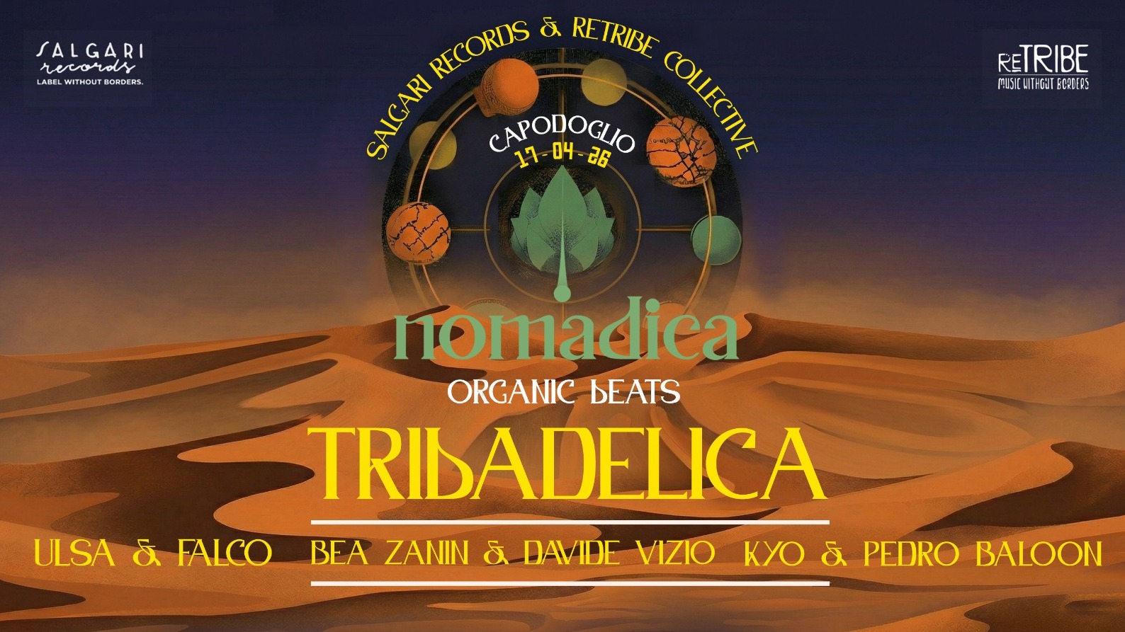 NOMADICA: Tribadelica + Ulsa & Falco + Salgari Records + Retribe Collective image