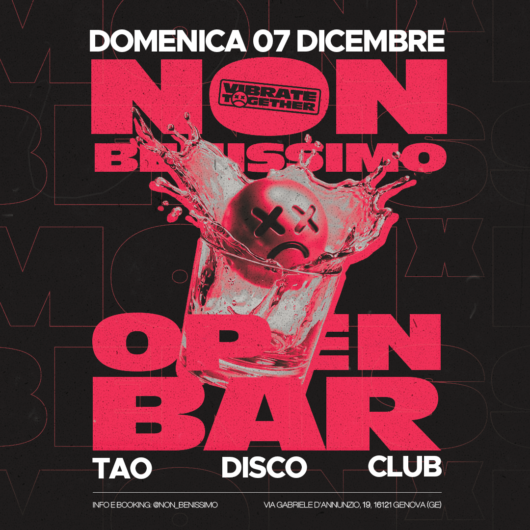 NonBenissimo | Open Bar @ Tao Disco Club image