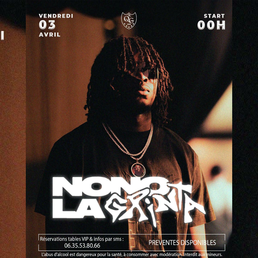 NONO LA GRINTA EN SHOWCASE LE VENDREDI 3 AVRIL AU QG CLUB image