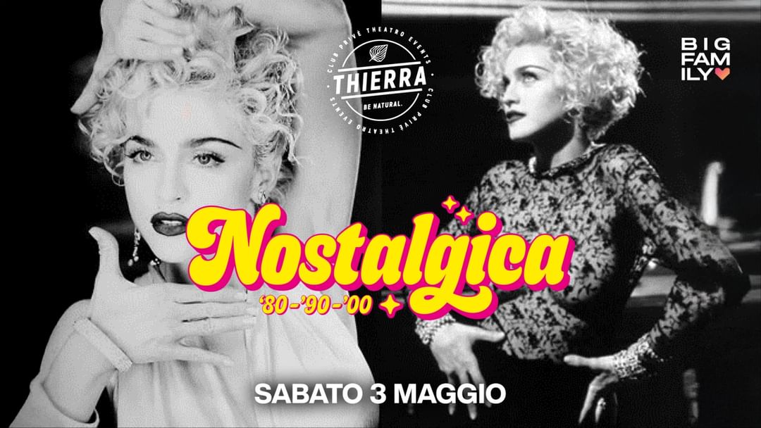 Copertina evento NOSTALGICA 80-90-00 - SAB 03 MAG