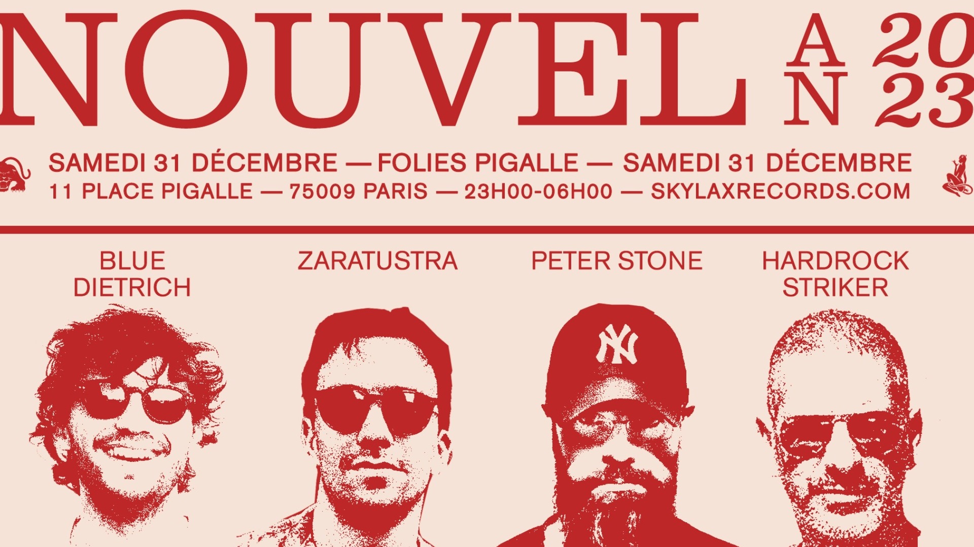 Nouvel An de Folies 2023 with Zaratustra, Blue Dietrich, Peter Stone & Hardrock Striker image