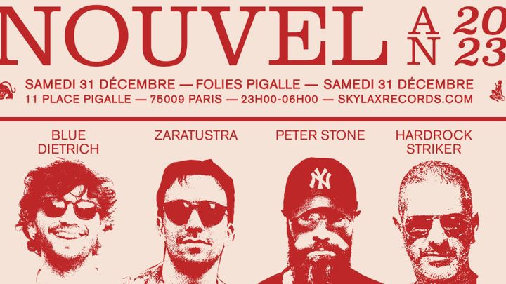 Cover for event: Nouvel An de Folies 2023 with Zaratustra, Blue Dietrich, Peter Stone & Hardrock Striker